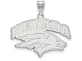 10k White Gold Logoart University Of Nevada Large Pendant