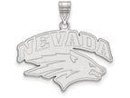 10k White Gold Logoart University Of Nevada Large Pendant