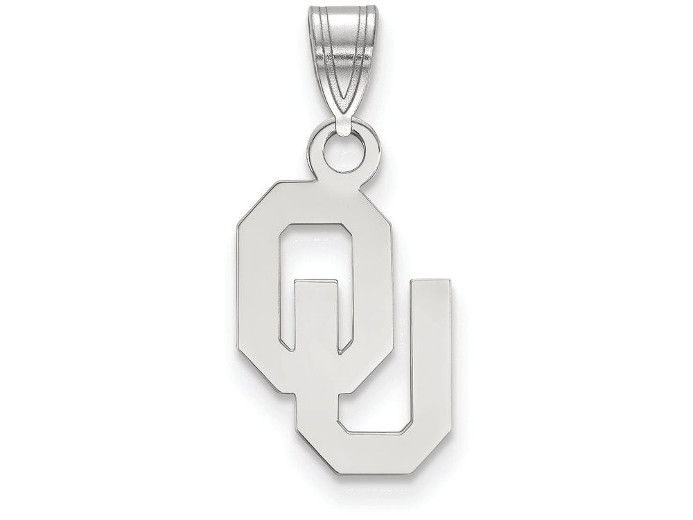 10k White Gold Logoart University Of Oklahoma Small Pendant