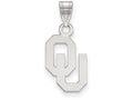 10k White Gold Logoart University Of Oklahoma Small Pendant