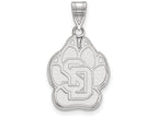 10k White Gold Logoart University Of South Dakota Large Pendant