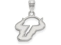 10k White Gold Logoart University Of South Florida Small Pendant
