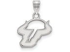 10k White Gold Logoart University Of South Florida Small Pendant
