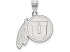 10k White Gold Logoart University Of Utah Large Pendant