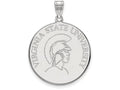 10k White Gold Logoart Virginia State University Extra Large  Disc Pendant