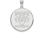 10k White Gold Logoart Valdosta State University Extra Large  Disc Pendant