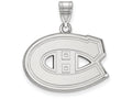10k White Gold Nhl Logoart Montreal Canadiens Medium Pendant