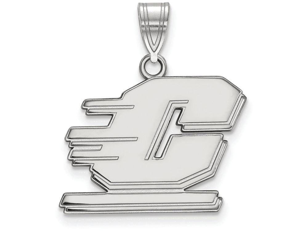 10k White Gold Logoart Central Michigan University Medium Pendant