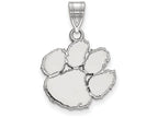 10k White Gold Logoart Clemson University Medium Pendant