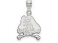 10k White Gold Logoart East Carolina University Medium Pendant