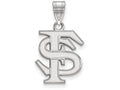 10k White Gold Logoart Florida State University Medium Pendant