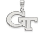 10k White Gold Logoart Georgia Institute Of Technology Medium Pendant