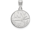 10k White Gold Nhl Logoart New York Islanders Medium Pendant