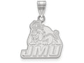 10k White Gold Logoart James Madison University Medium Pendant