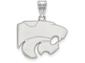 10k White Gold Logoart Kansas State University Medium Pendant