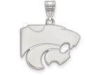 10k White Gold Logoart Kansas State University Medium Pendant