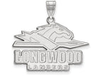 10k White Gold Logoart Longwood University Large Pendant