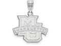 10k White Gold Logoart Marquette University Medium Pendant
