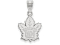 10k White Gold Nhl Logoart Toronto Maple Leafs Medium Pendant