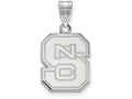 10k White Gold Logoart North Carolina State University Medium Pendant