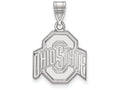 10k White Gold Logoart Ohio State University Medium Pendant