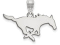 10k White Gold Logoart Southern Methodist University Medium Pendant