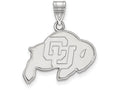 10k White Gold Logoart University Of Colorado Medium Pendant
