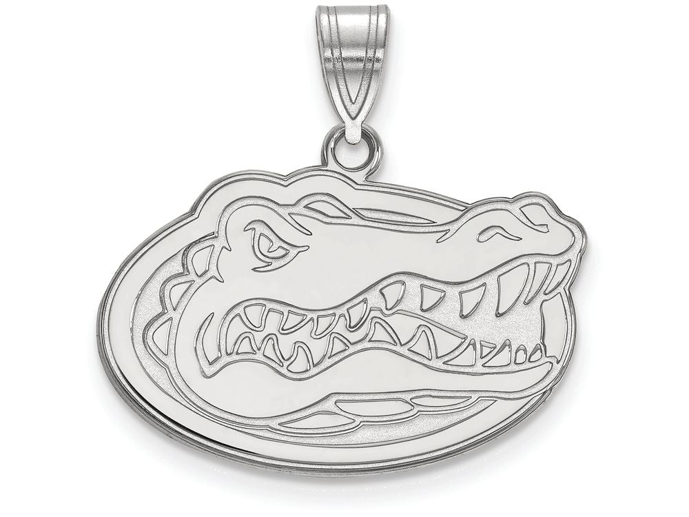 10k White Gold Logoart University Of Florida Medium Pendant