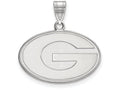 10k White Gold Logoart University Of Georgia Medium Pendant