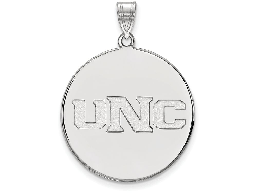 10k White Gold Logoart University Of Northern Colorado Extra Large  Disc Pendant