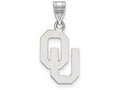 10k White Gold Logoart University Of Oklahoma Medium Pendant