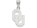 10k White Gold Logoart University Of Oklahoma Medium Pendant