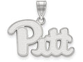 10k White Gold Logoart University Of Pittsburgh Medium Pendant