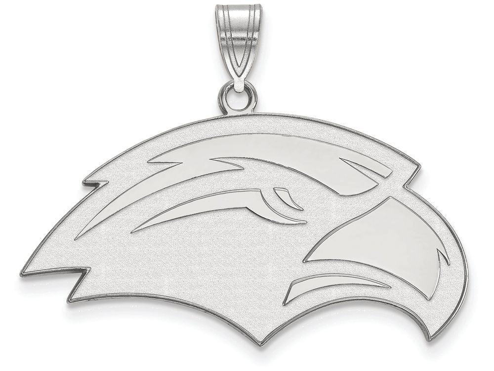 10k White Gold Logoart University Of Southern Mississippi Large Pendant