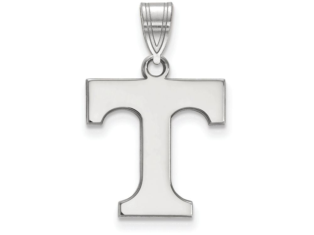 10k White Gold Logoart University Of Tennessee Medium Pendant