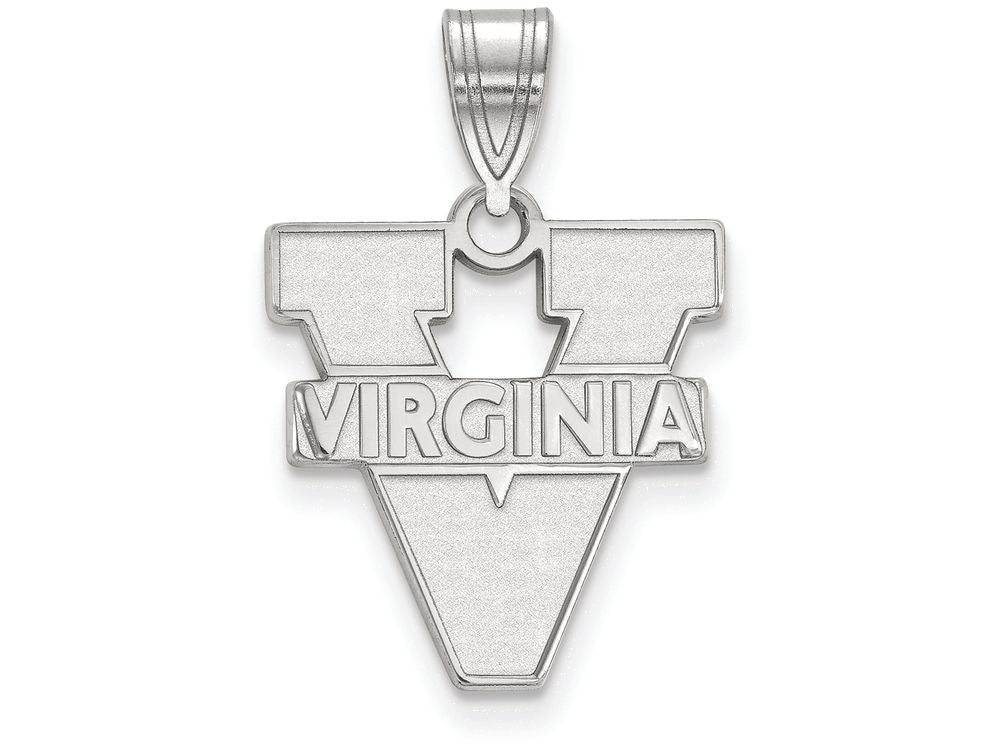 10k White Gold Logoart University Of Virginia Medium Pendant