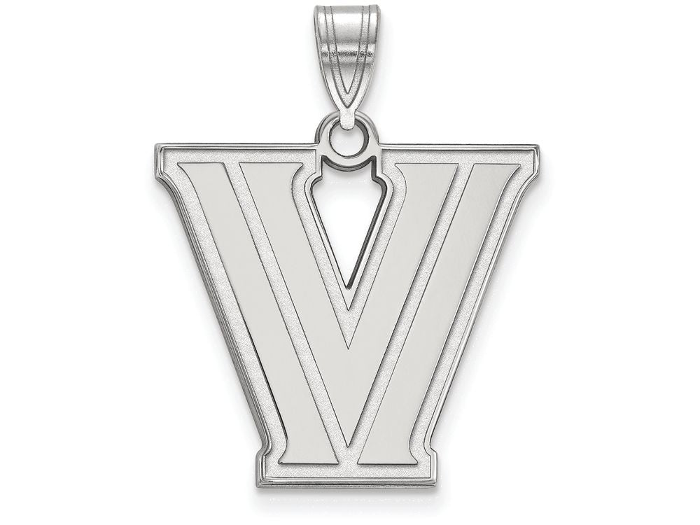 10k White Gold Logoart Villanova University Large Pendant