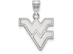 10k White Gold Logoart West Virginia University Medium Pendant
