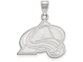 10k White Gold Nhl Logoart Colorado Avalanche Large Pendant