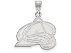 10k White Gold Nhl Logoart Colorado Avalanche Large Pendant