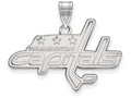 10k White Gold Nhl Logoart Washington Capitals Large Pendant