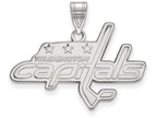 10k White Gold Nhl Logoart Washington Capitals Large Pendant