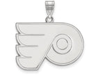 10k White Gold Nhl Logoart Philadelphia Flyers Large Pendant