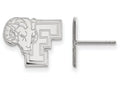 10k White Gold Logoart Fordham University Small Post Earrings