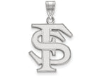 10k White Gold Logoart Florida State University Large Pendant
