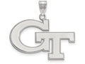 10k White Gold Logoart Georgia Institute Of Technology Large Pendant