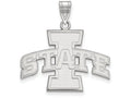 10k White Gold Logoart Iowa State University Large Pendant