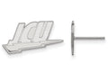 10k White Gold Logoart John Carroll University Small Post Earrings