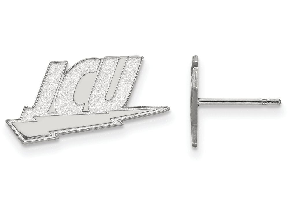 10k White Gold Logoart John Carroll University Small Post Earrings
