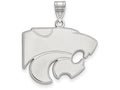 10k White Gold Logoart Kansas State University Large Pendant